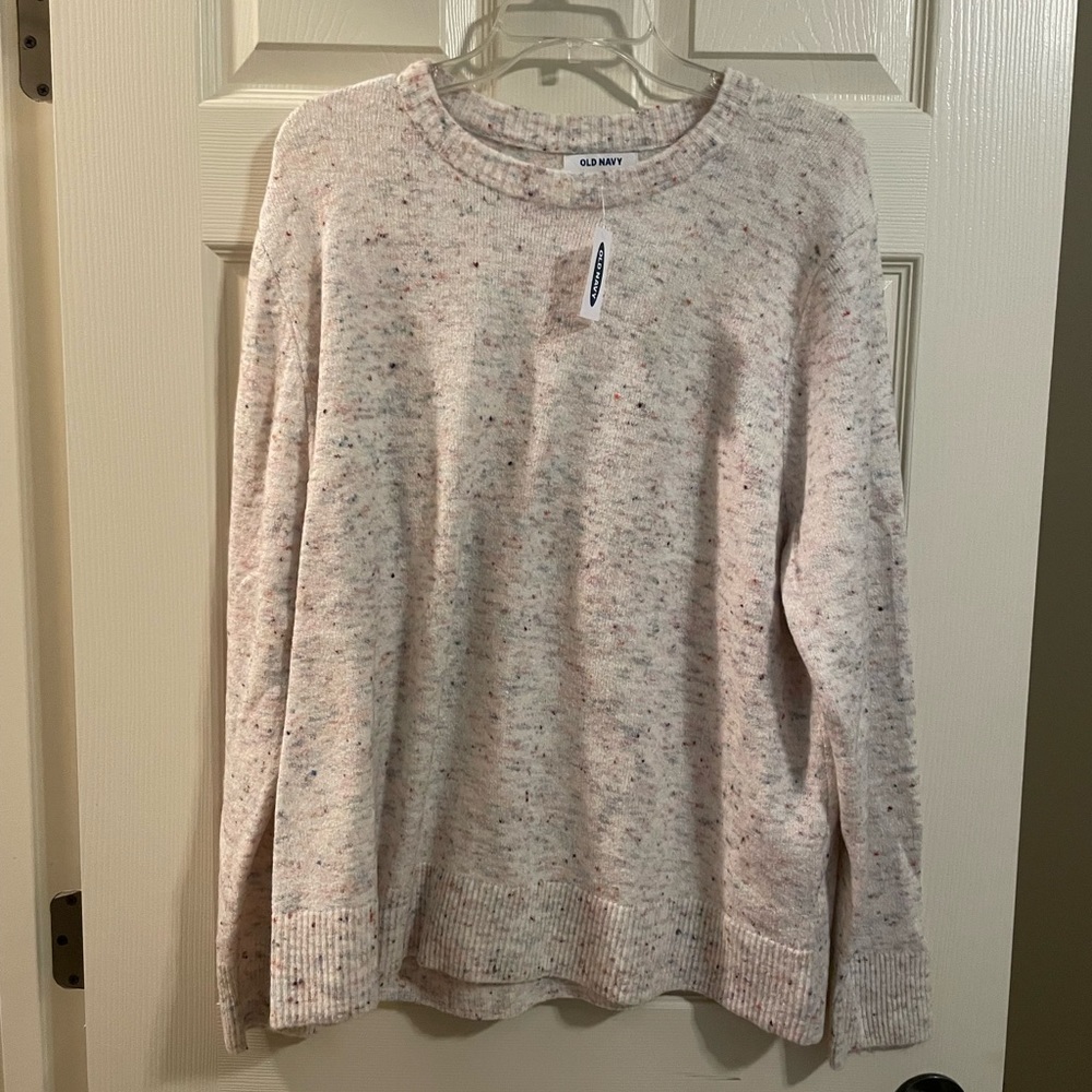 NWT Old Navy multi-colored crew neck sweater.